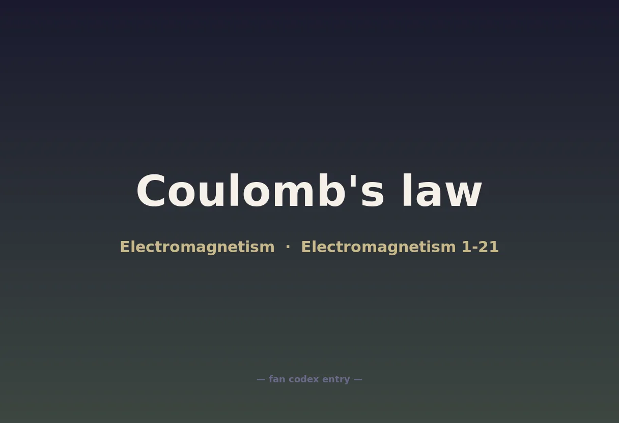 Coulomb's law