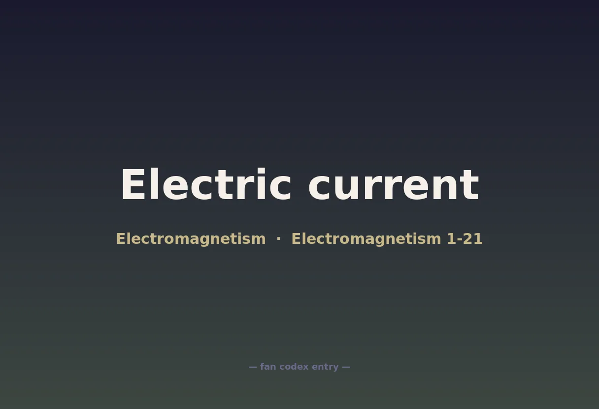 Electric current