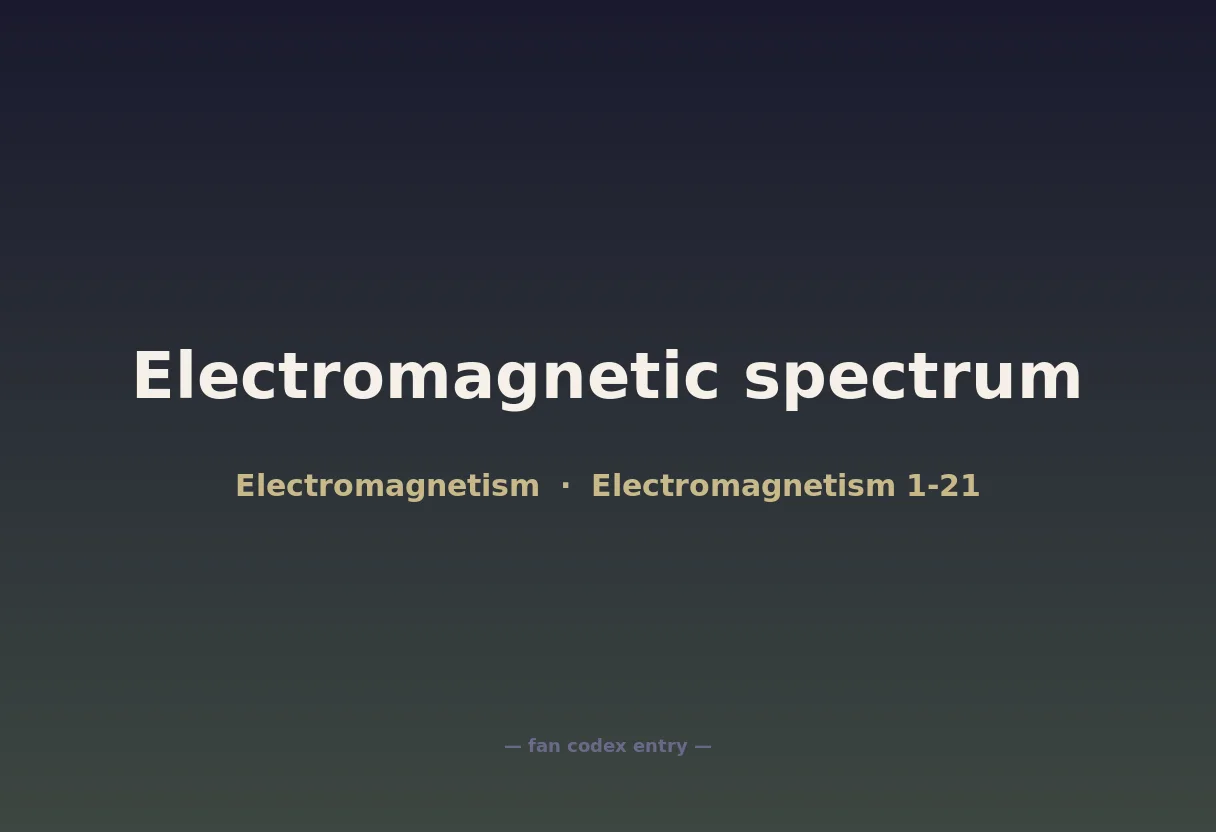 Electromagnetic spectrum